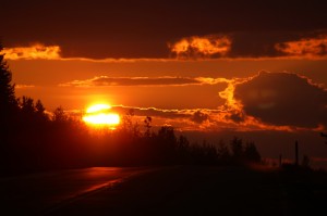 Sonnenuntergang in Nordschweden